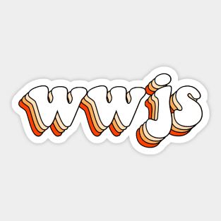 what would jesus say (orange) Sticker